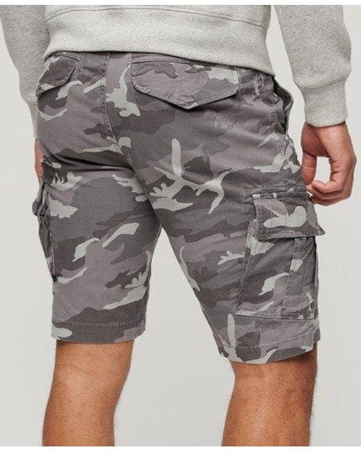 Superdry Gray Core Cargo Shorts for men