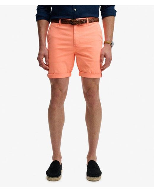 Superdry Blue & Co Premium Regular Chino Shorts X None / Washed Peach - Size: 32 for men