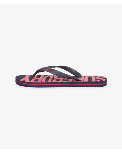 Superdry Red & Co Classic Embossed Vegan Flip Flops for men
