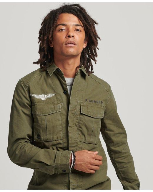 Chemise militaire à écussons Superdry pour homme en coloris Green