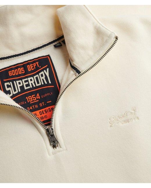 Superdry White & Co Essential Logo Half Zip for men
