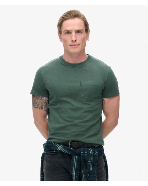 Superdry Green & Co Essential Washed Pocket T-shirt for men