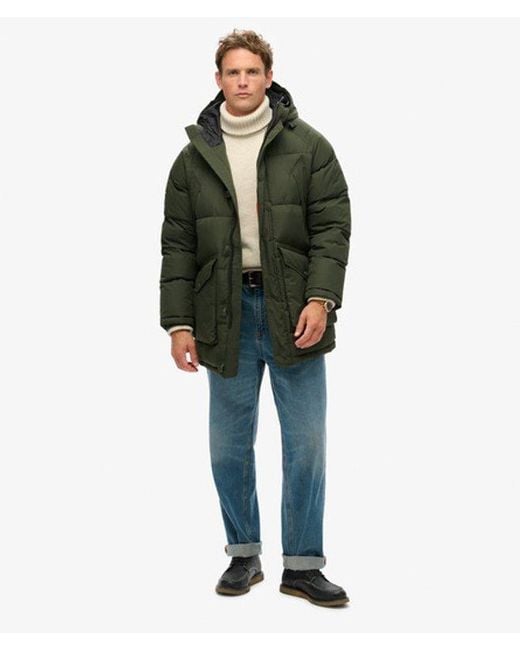 Superdry Green & Co Expedition Puffer Parka Jacket for men