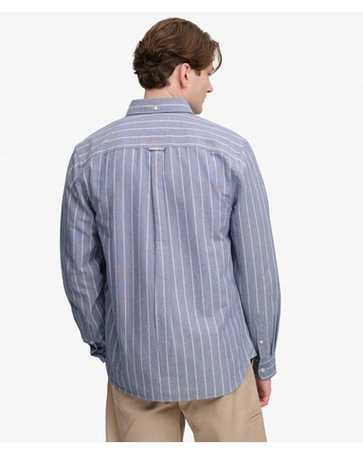 Superdry Blue & Co Preppy Oxford Long Sleeve Shirt for men