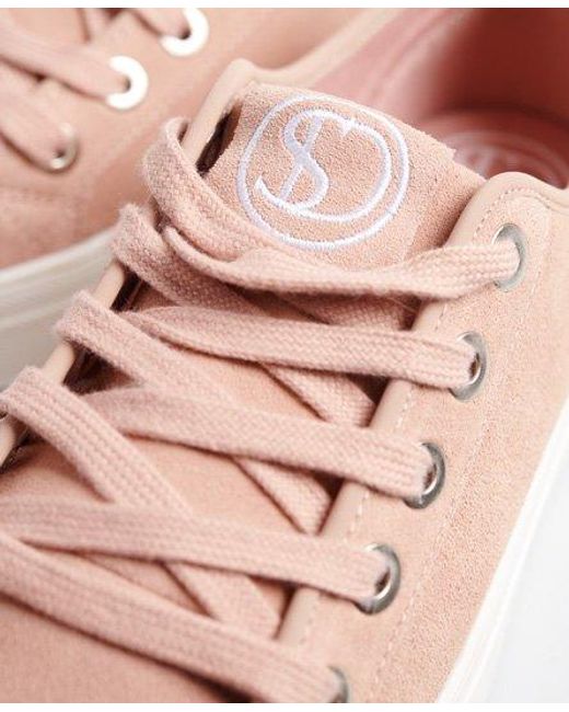Superdry Pink Flatform Sleek Trainer Soft