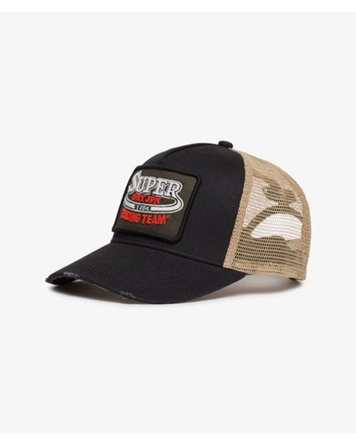 Superdry Black Mesh Trucker Cap