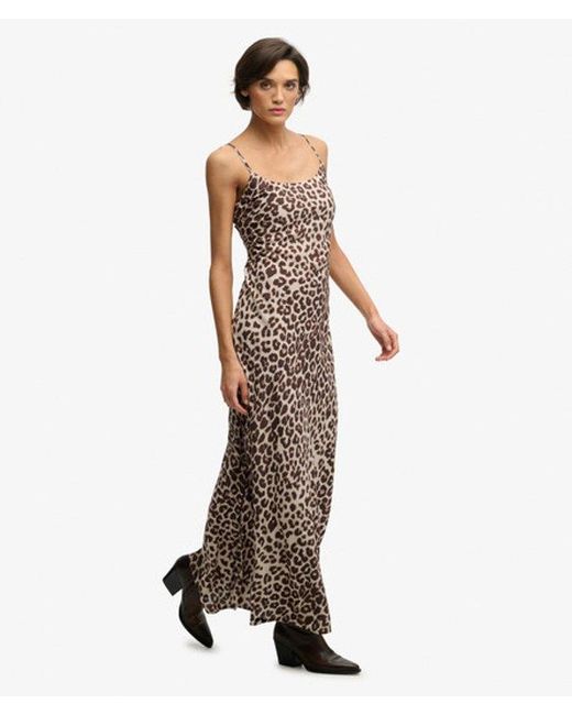 Superdry Natural & Co Printed Maxi Slip Dress