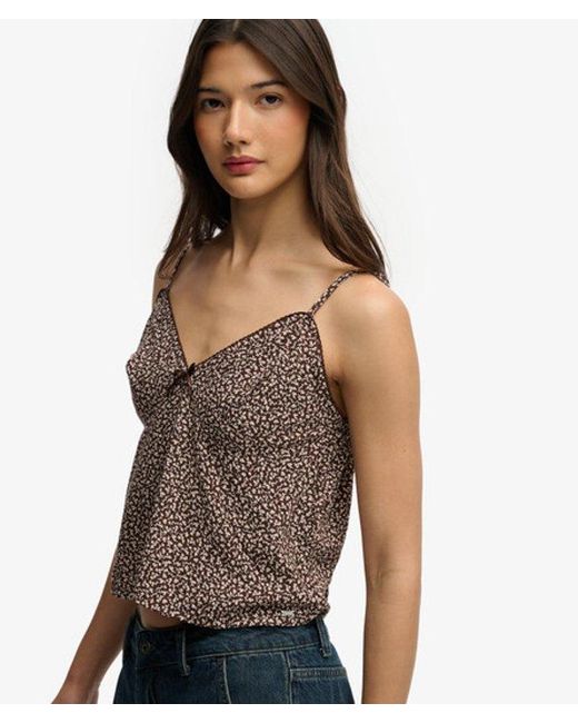 Superdry Gray Printed Cami Top