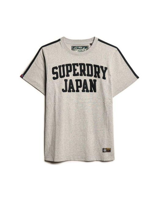 Superdry Gray & Co Vintage Athletic Stripe T-shirt for men