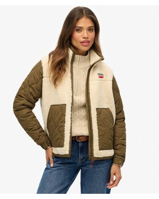 Superdry Blue & Co Sherpa Fleece Hybrid Jacket