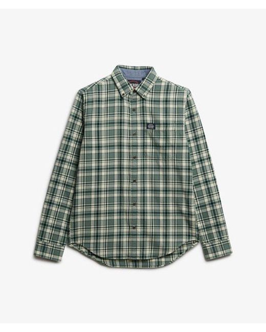 Superdry Green & Co Long Sleeve Cotton Lumberjack Shirt for men
