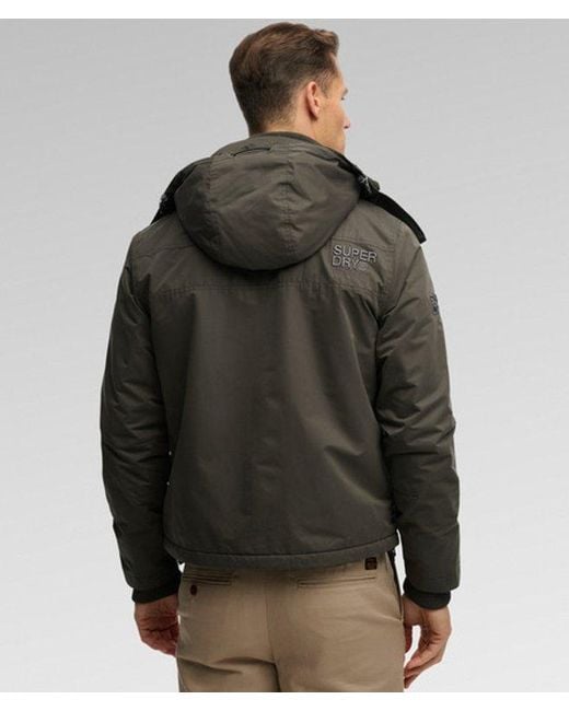 Superdry Gray & Co Hooded Microfibre Arctic Windcheater Jacket for men