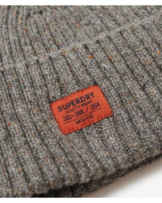 Superdry Gray & Co Workwear Nep Knitted Beanie