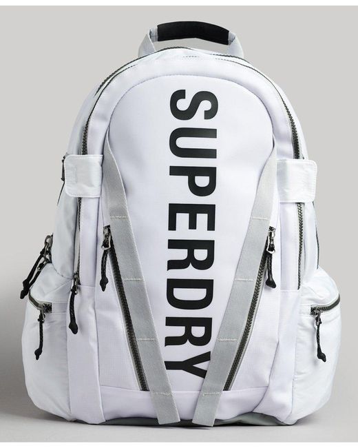 Superdry Mountain Tarp Graphic Backpack White for men