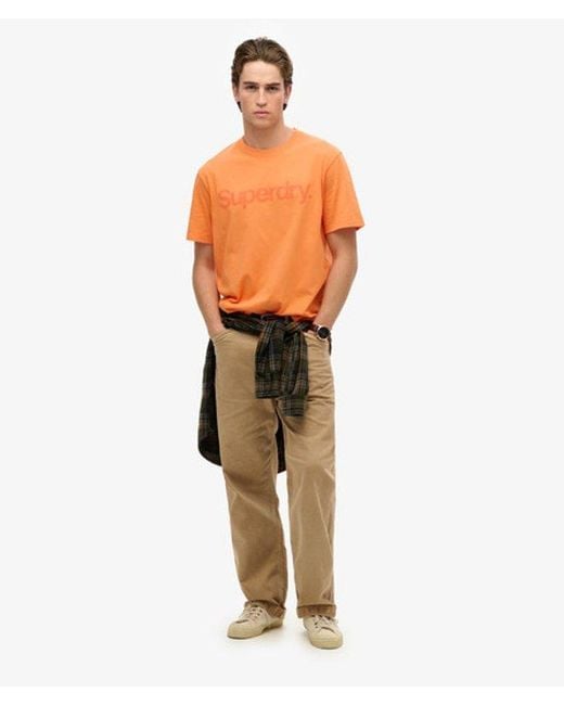 Superdry & Co Core Logo City T-shirt X None / Florida Orange - Size: Xxl for men