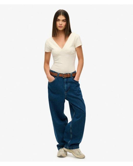 Superdry White & Co Cap Sleeve Corset Top