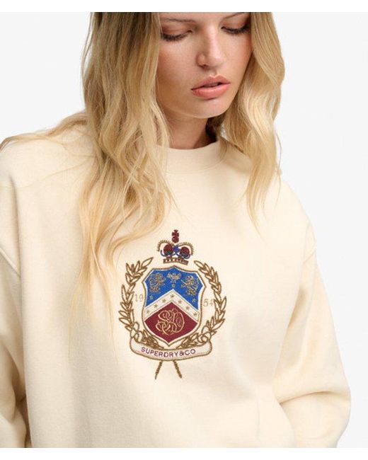 Superdry Natural & Co Crest Loose Crew Sweatshirt