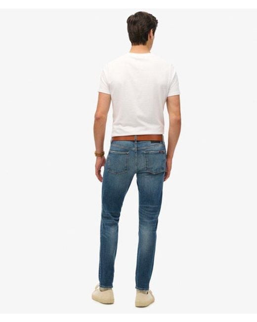 Superdry Blue Organic Cotton Vintage Slim Jeans Size: 28/32 for men