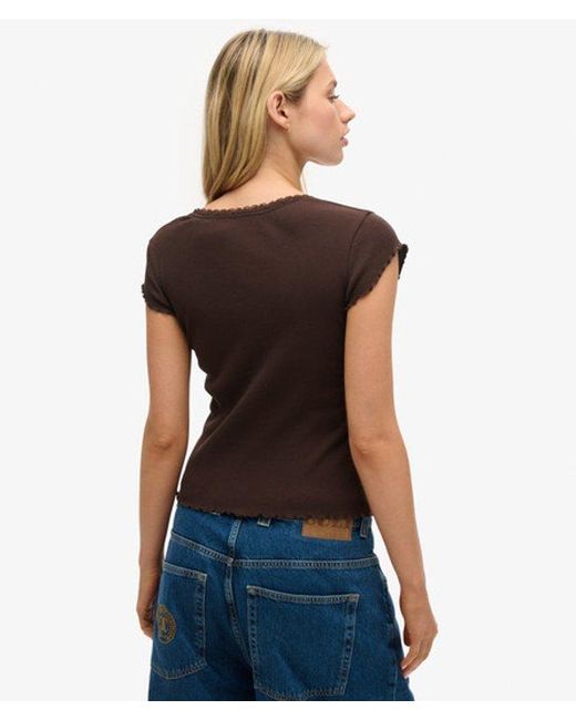 Superdry Black & Co Athletic Essentials Square Neck Top