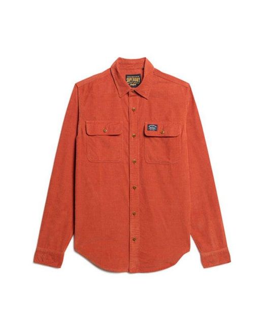 Superdry Red & Co Trailsman Relaxed Fit Corduroy Shirt for men