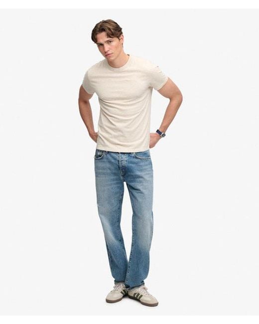 Superdry White & Co Essential Company Logo Embroidered T-shirt for men