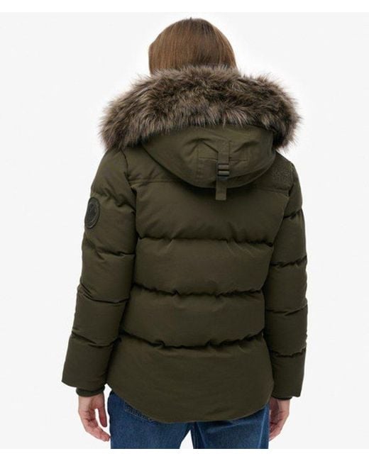 Superdry Everest Five Baffle Pufferjas in het Green
