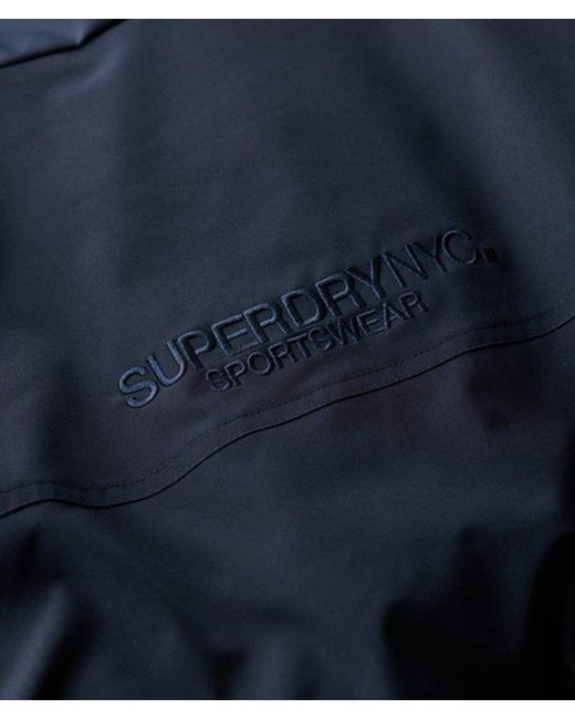 Superdry Blue City Padded Parka Coat for men