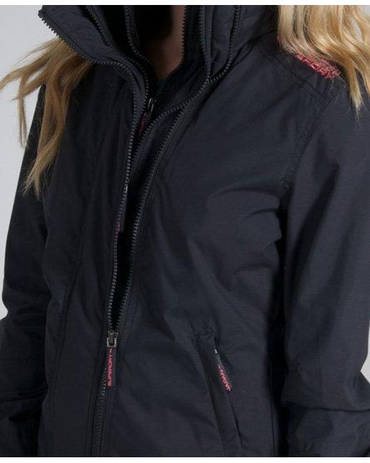 Superdry Blue Technical Windcheater Charcoal/Rose/Rose