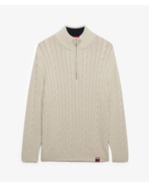 Superdry Blue & Co Cable Half Zip Knit