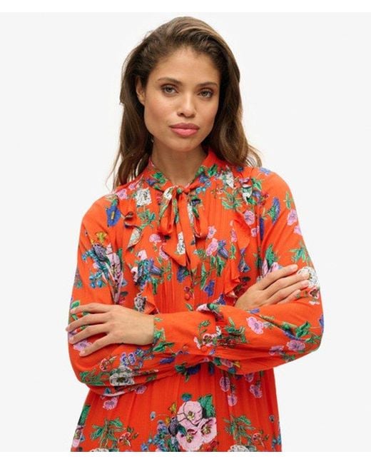 Superdry Red Studios Off Duty Mini Dress