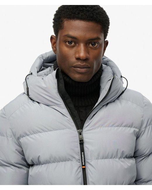 Superdry Black & Co Hooded Sports Puffer Jacket for men