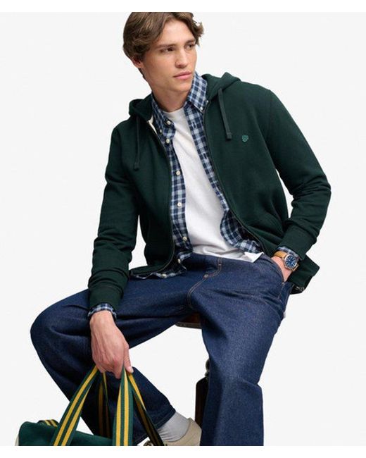 Superdry Green & Co Essential Logo Zip Hoodie for men