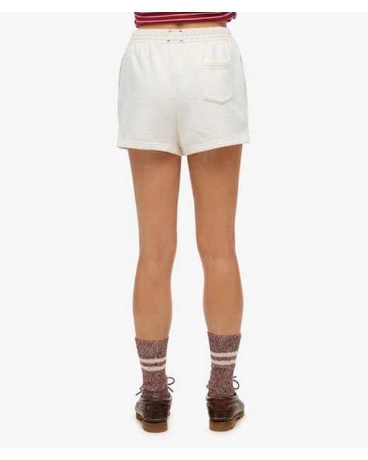 Superdry White & Co Athletic Essentials Tonal Embroidered Shorts