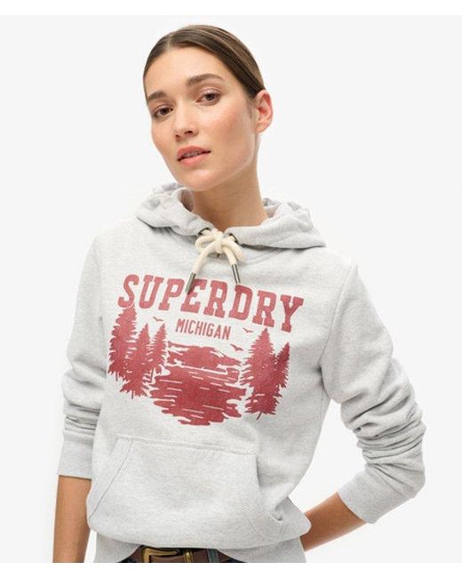 Superdry White & Co Lo-fi Outdoor Graphic Hoodie