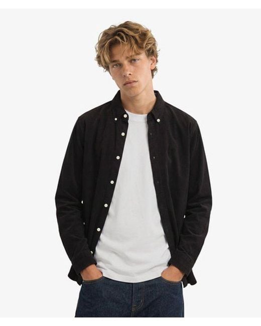 Superdry Black & Co Classic Needle Cord Shirt for men