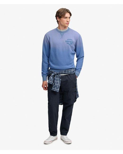 Superdry Blue & Co Block Text Crew Neck Sweatshirt for men