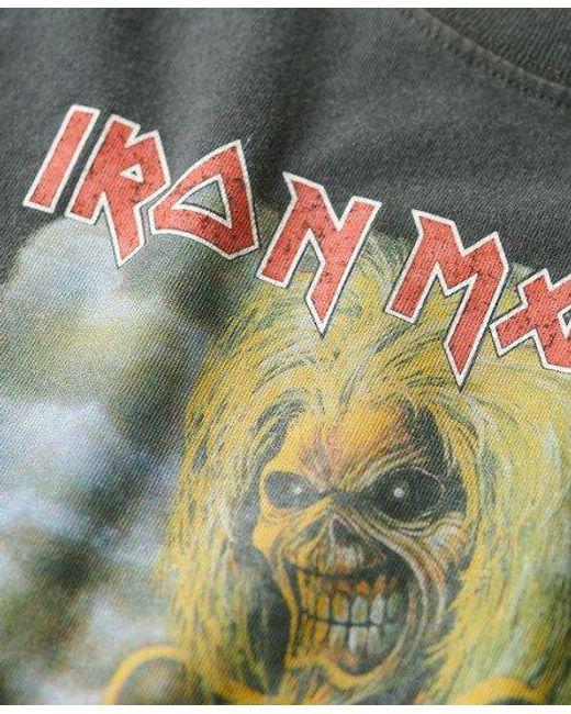 Superdry Green Iron Maiden X Cap Sleeve Band T-shirt
