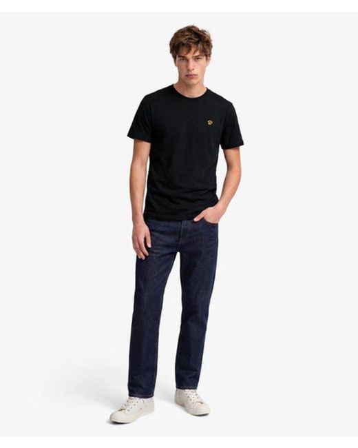 Superdry Black & Co Logo Embroidered T-shirt for men