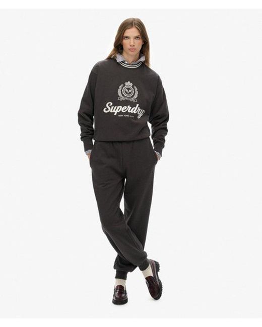 Superdry Black & Co Country Club Cuff joggers