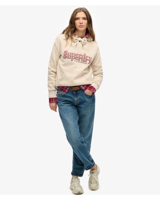 Superdry Natural Stacked Hoodie