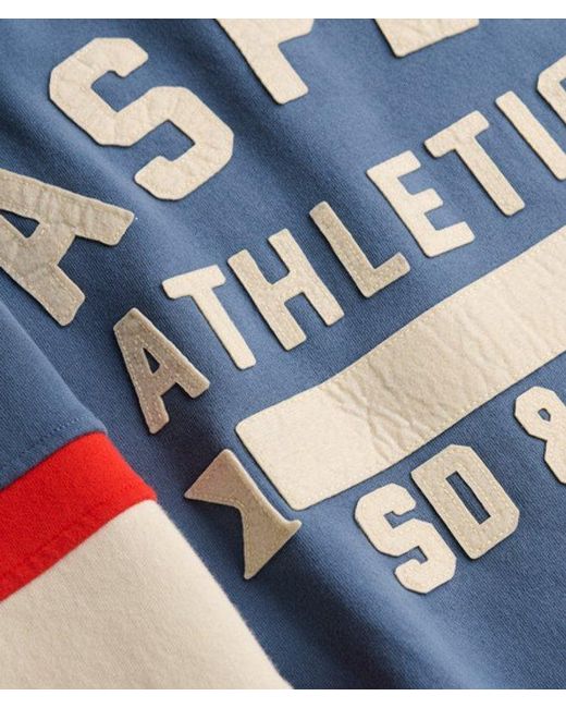 Superdry Blue & Co Aspen Athletics Preppy Ski Sweatshirt