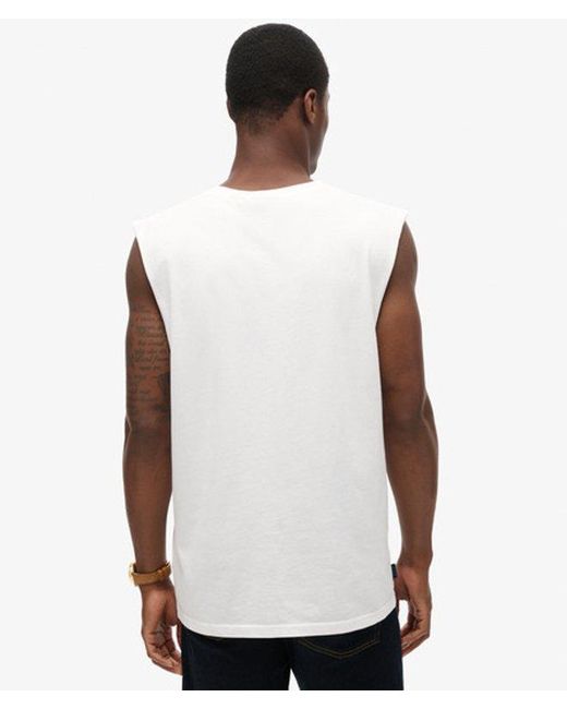 Superdry White & Co Classic Organic Cotton Essential Logo Tank Top for men