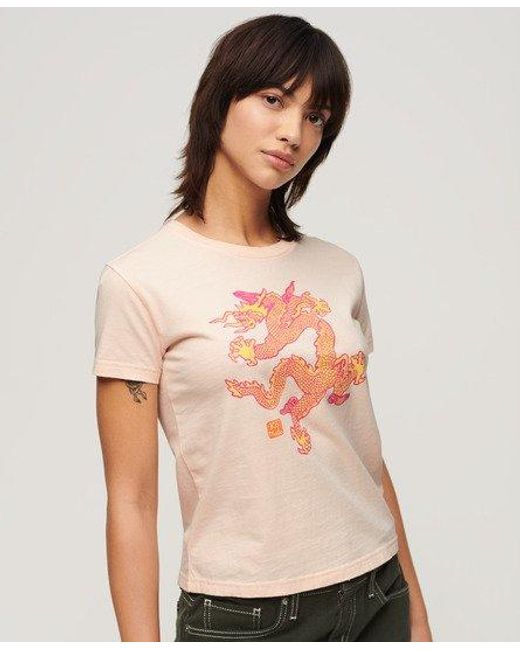 T-shirt slim x komodo dragon Superdry en coloris Natural