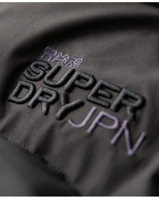Superdry Black Ladies Slim Fit Hooded Sports Puffer Bomber Jacket