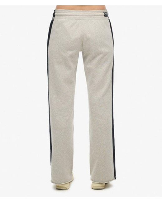 Superdry Blue & Co Athletic Essentials Stripe Flare joggers