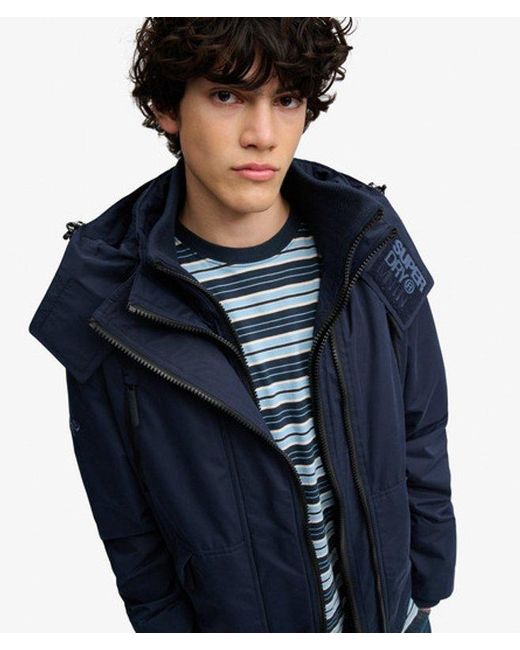 Superdry Blue & Co Hooded Microfibre Arctic Windcheater Jacket for men