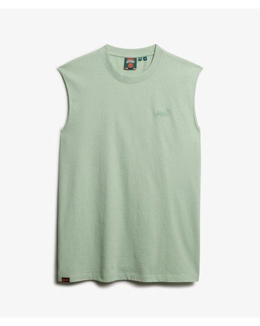 Superdry Green & Co Organic Cotton Essential Logo Tank Top for men