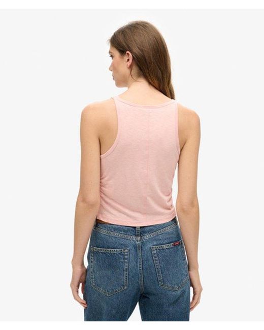 Superdry Red & Co Ruched Tank Top
