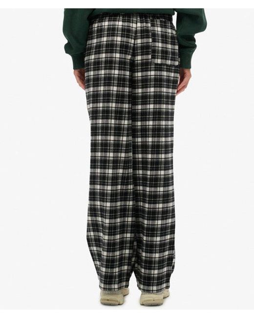 Superdry Green & Co Cotton Check Elastic Trousers