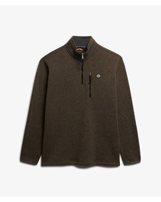 Superdry Black & Co Storm Fleece Half Zip Jumper for men